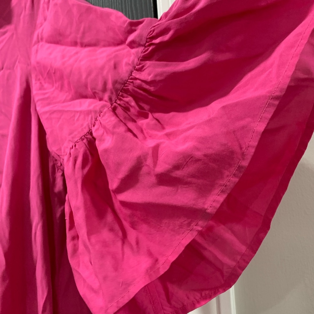 Pink Ruffle Sleeve Dress - Picture 4 of 5